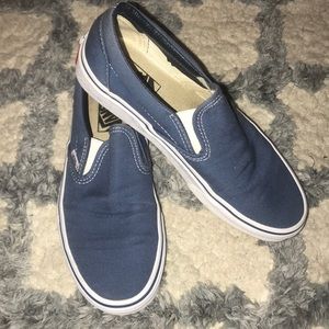 Blue slip on vans